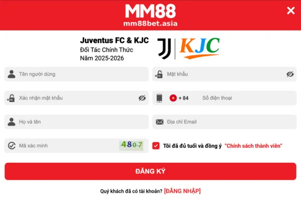 Đăng ký tại MM88BET vietnam vô cùng đơn giản, nhanh chóng.